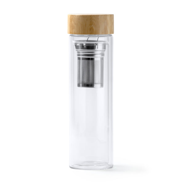 Bidón de cristal con infusor de té Saoko