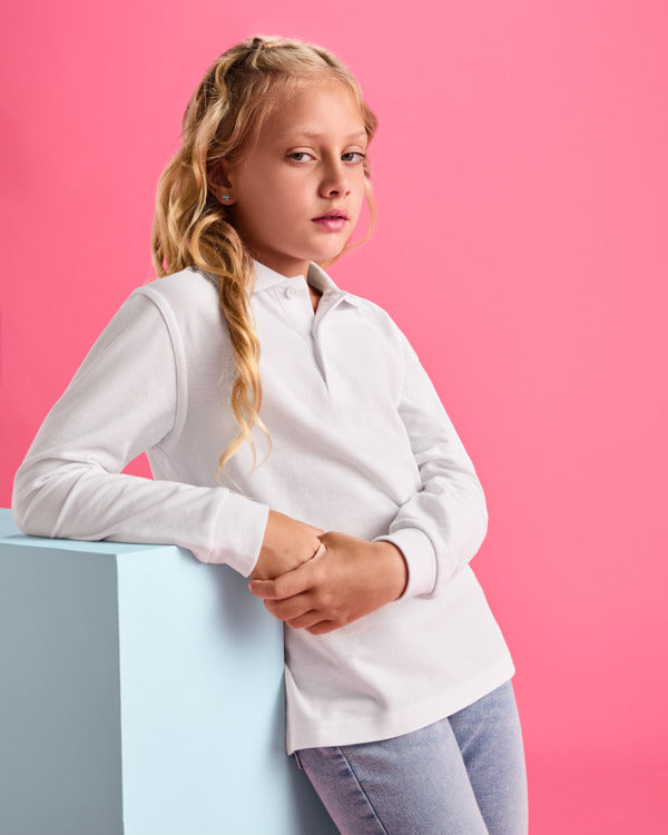 Polo Carpe Child PO5008 Unisex Unisex Blanco personalizable con bordado, serigrafia y DTF | LogoLider