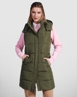 Chaleco acolchado con capucha para mujer Reine