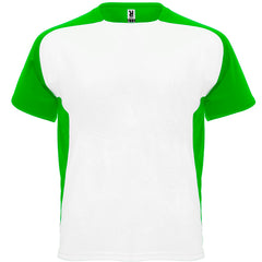 Camiseta Bugatti CA6399 Hombre Blanco/Verde Helecho personalizable con bordado, serigrafia y DTF | LogoLider