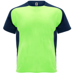 Camiseta Bugatti CA6399 Hombre Verde Fluor/Marino personalizable con bordado, serigrafia y DTF | LogoLider