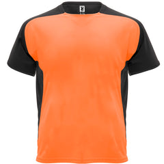 Camiseta Bugatti CA6399 Hombre Naranja Fluor/Negro personalizable con bordado, serigrafia y DTF | LogoLider