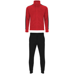 Chandal Creta CH6410 Hombre Rojo/Negro personalizable con bordado, serigrafia y DTF | LogoLider