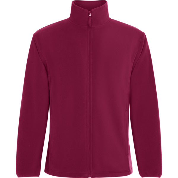 Chaqueta polar con cremallera completa New Artic personalizada en color granate