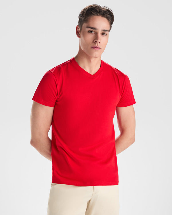 Camiseta Samoyedo CA6503 Hombre Blanco personalizable con bordado, serigrafia y DTF | LogoLider