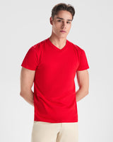 Camiseta de algodón con cuello en pico Samoyedo