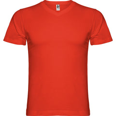 Camiseta Samoyedo CA6503 Hombre Rojo personalizable con bordado, serigrafia y DTF | LogoLider
