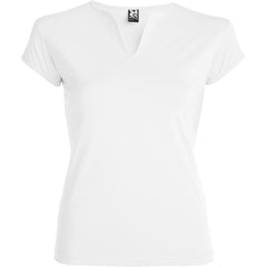 Camiseta Belice CA6532 Mujer Blanco personalizable con bordado, serigrafia y DTF | LogoLider