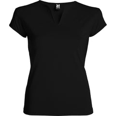 Camiseta Belice CA6532 Mujer Negro personalizable con bordado, serigrafia y DTF | LogoLider