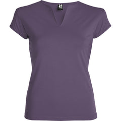 Camiseta Belice CA6532 Mujer Lila personalizable con bordado, serigrafia y DTF | LogoLider