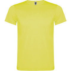 Camiseta Akita CA6534 Hombre Amarillo Fluor personalizable con bordado, serigrafia y DTF | LogoLider