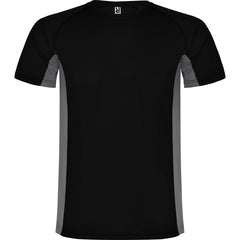 Camiseta Shanghai CA6595 Hombre Negro/Plomo Oscuro personalizable con bordado, serigrafia y DTF | LogoLider