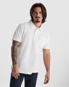 Polo Centauro Premium PO6607 Hombre Blanco personalizable con bordado, serigrafia y DTF | LogoLider