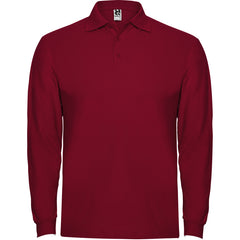 Polo Estrella L/S PO6635 Hombre Granate personalizable con bordado, serigrafia y DTF | LogoLider