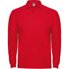 Polo Estrella L/S PO6635 Hombre Rojo personalizable con bordado, serigrafia y DTF | LogoLider