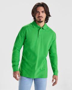 Polo Estrella L/S PO6635 Hombre (Verde Grass) Hombre Verde Grass personalizable con bordado, serigrafia y DTF | LogoLider
