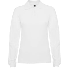Polo Estrella Woman L/S PO6636 Mujer Blanco personalizable con bordado, serigrafia y DTF | LogoLider