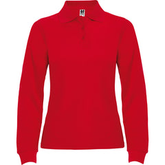 Polo Estrella Woman L/S PO6636 Mujer Rojo personalizable con bordado, serigrafia y DTF | LogoLider