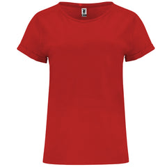 Camiseta Cies CA6643 Mujer Rojo personalizable con bordado, serigrafia y DTF | LogoLider