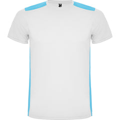 Camiseta Detroit CA6652 Hombre Blanco/Turquesa personalizable con bordado, serigrafia y DTF | LogoLider
