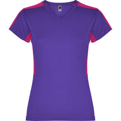 Camiseta Suzuka CA6657 Mujer Morado/Roseton personalizable con bordado, serigrafia y DTF | LogoLider