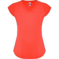 Camiseta Avus CA6658 Mujer Coral Fluor personalizable con bordado, serigrafia y DTF | LogoLider