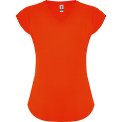 Camiseta Avus CA6658 Mujer Naranja Fuego personalizable con bordado, serigrafia y DTF | LogoLider