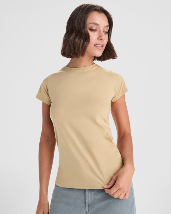 Camiseta entallada de mujer Capri personalizada con logo de empresa