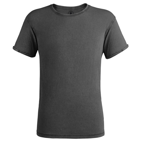 Camiseta casual premium efecto lavado Husky personalizada en color negro
