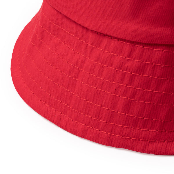 Detalle del gorro bob de algodon bobin en color rojo
