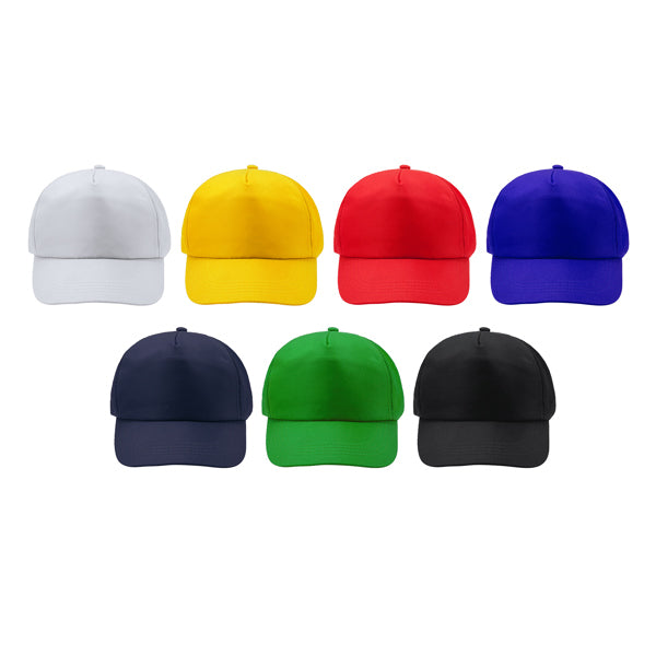 Detalle de la gorra de PET reciclado calisto en color rojo
