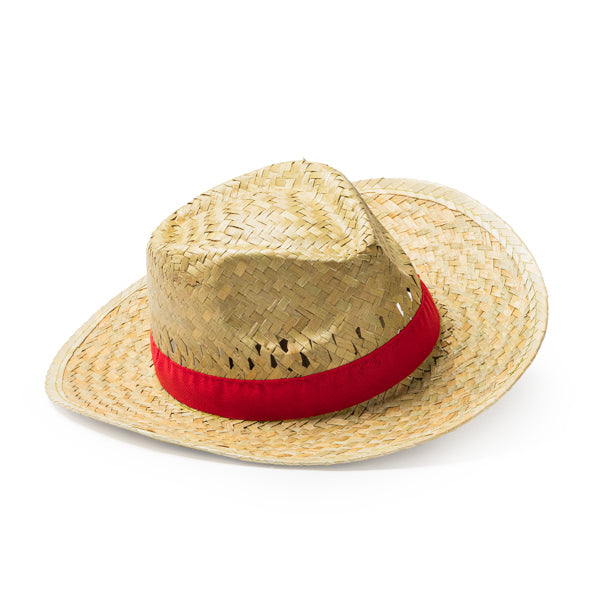 Detalle del sombrero de paja natural sun en color verde kaki