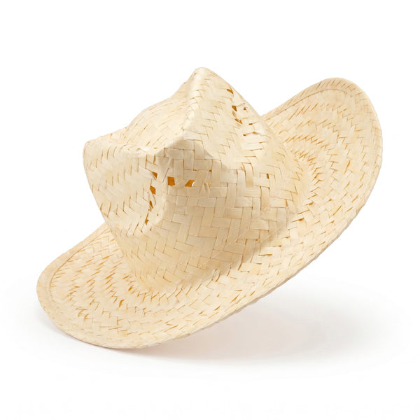 Detalle del sombrero de paja de ala amplia halley en color crudo