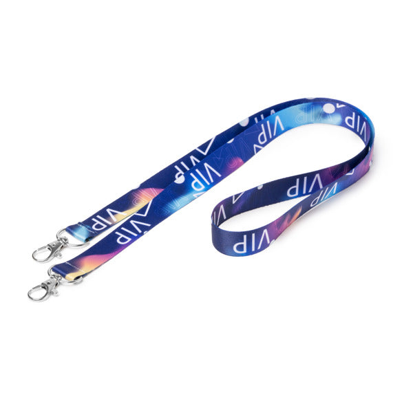 Lanyard doble sublimado con mosquetón Sinatra LY7071