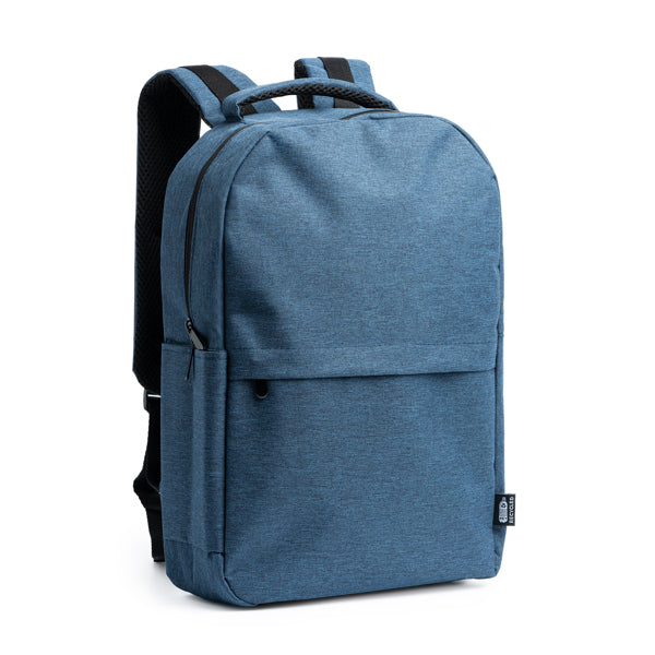 Mochila de RPET vigore con salida USB Gregor personalizada con logo de empresa