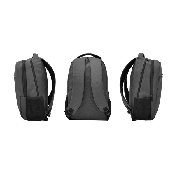 Detalle de la mochila para portatil jaspeada chucao en color negro vigore