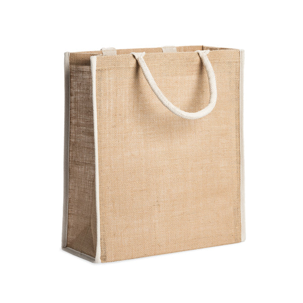 Bolsa de yute laminado con ribetes Koper