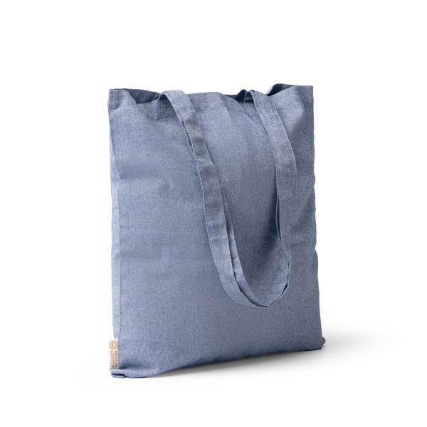 Detalle de la bolsa de algodon jaspeado de 120 g rivoli en color royal