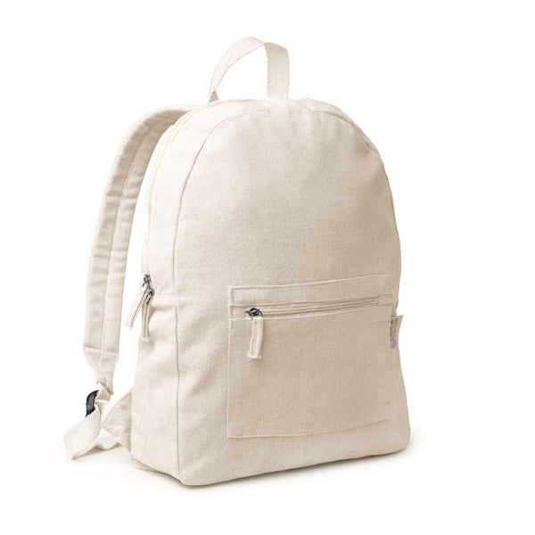Mochila de algodón reciclado jaspeado Firenza personalizada con logo de empresa