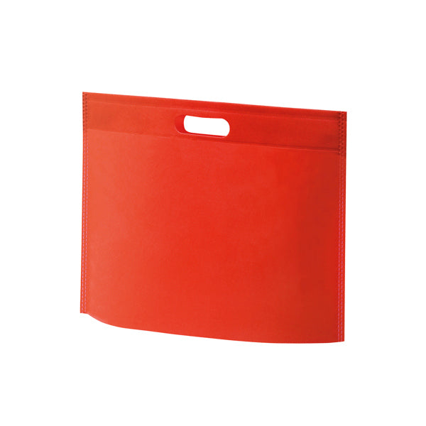 Detalle de la bolsa termosellada con asa troquelada ocean en color rojo