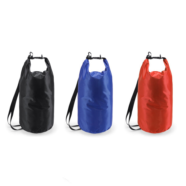 Detalle de la bolsa impermeable estanca de 15 litros manati en color royal