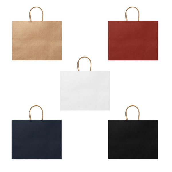 Detalle de la bolsa de papel rizada de 110 g maple en color crudo