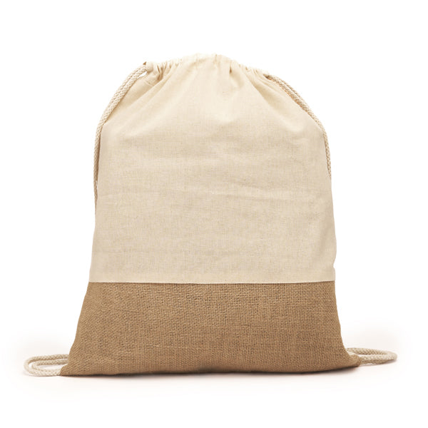 Mochila de cuerdas de algodón y yute Wilkes