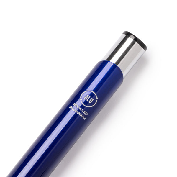 Acabado del boligrafo de aluminio cromado azul royal Simon