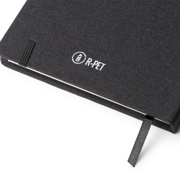 Acabado de la libreta atril de RPET para dispositivos negra