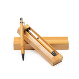 Set de bolígrafo y portaminas de bambú Kioto
