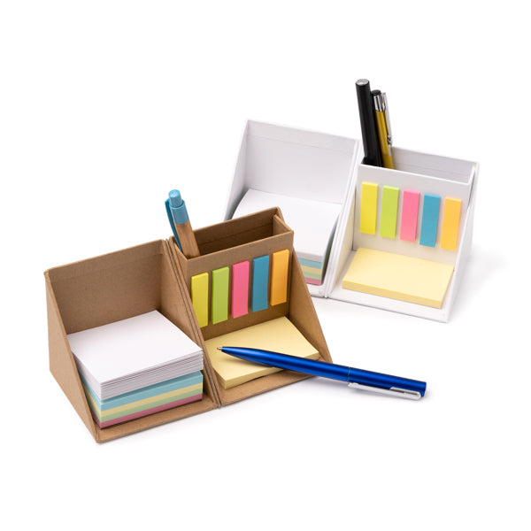 Detalle del bloc de notas del set de escritorio Dimas