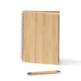 Set de libreta y bolígrafo de bambú