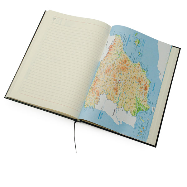 Acabado de la agenda B5 grande negra personalizada con logo