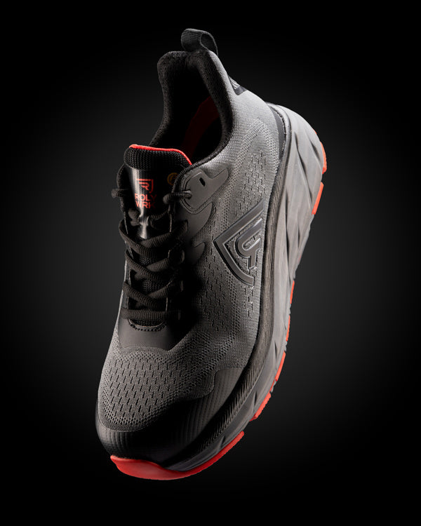 Zapato laboral Onyx ZL8392 Unisex Plomo/Rojo Laboral personalizable con bordado, serigrafia y DTF | LogoLider